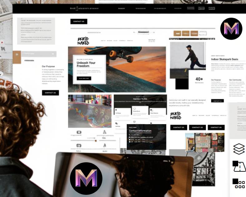 Case study image skate park website